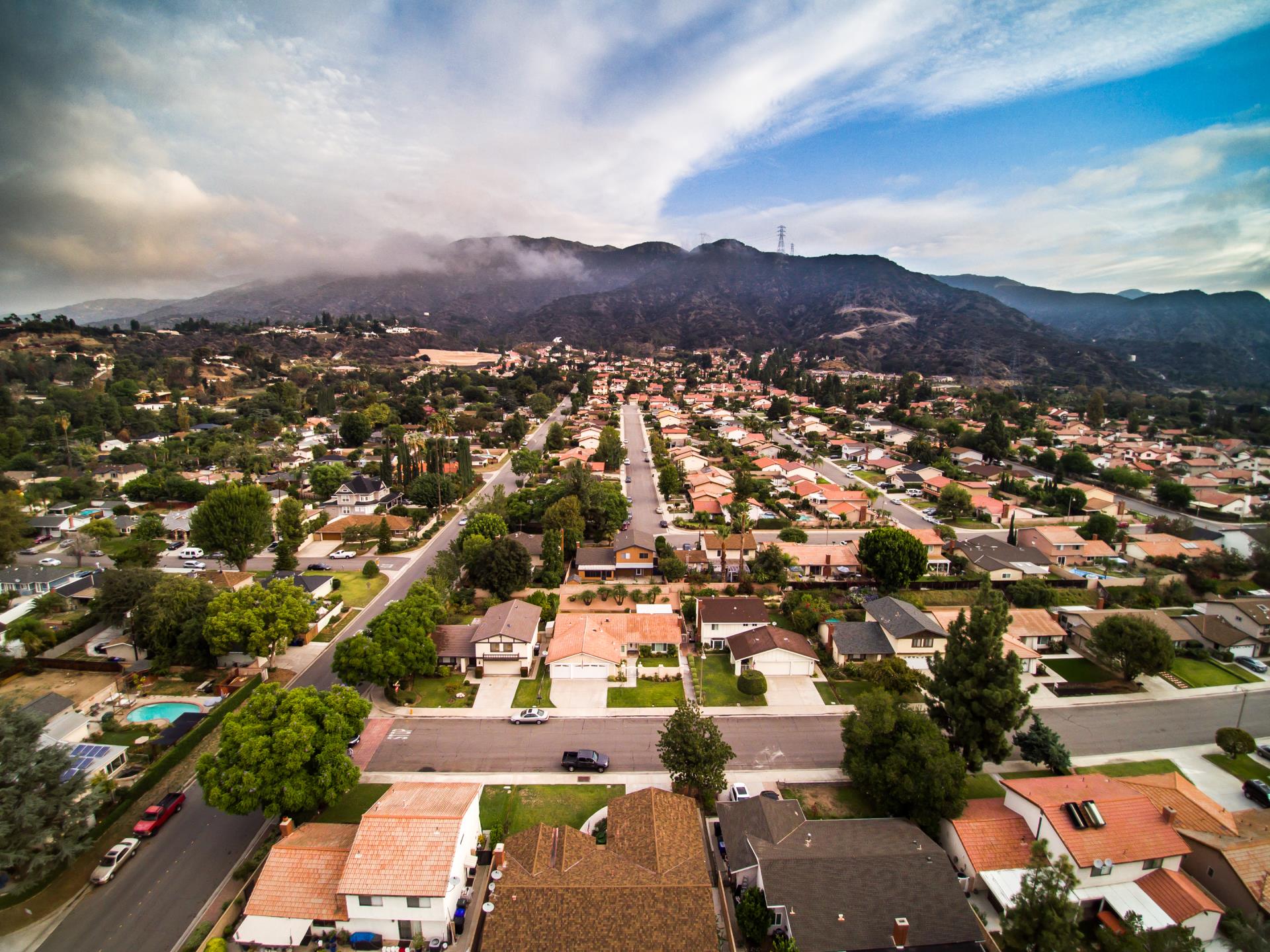 Aerial shot of Duarte